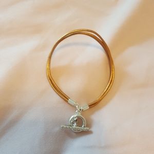 Leather slide bracelet